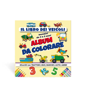 ALBUM DA COLORARE
IL LIBRO DEI VEICOLI quadrato